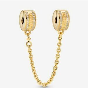 NEW Pandora Safety Chain Clip Bracelet Charm